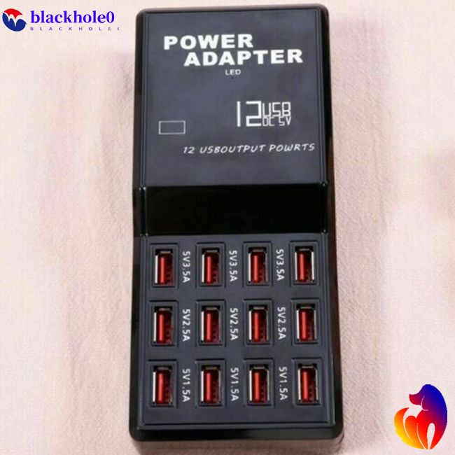 Đế Sạc Nhanh 12 Cổng USB 5V 3.5A 2.1A Tiện Dụng