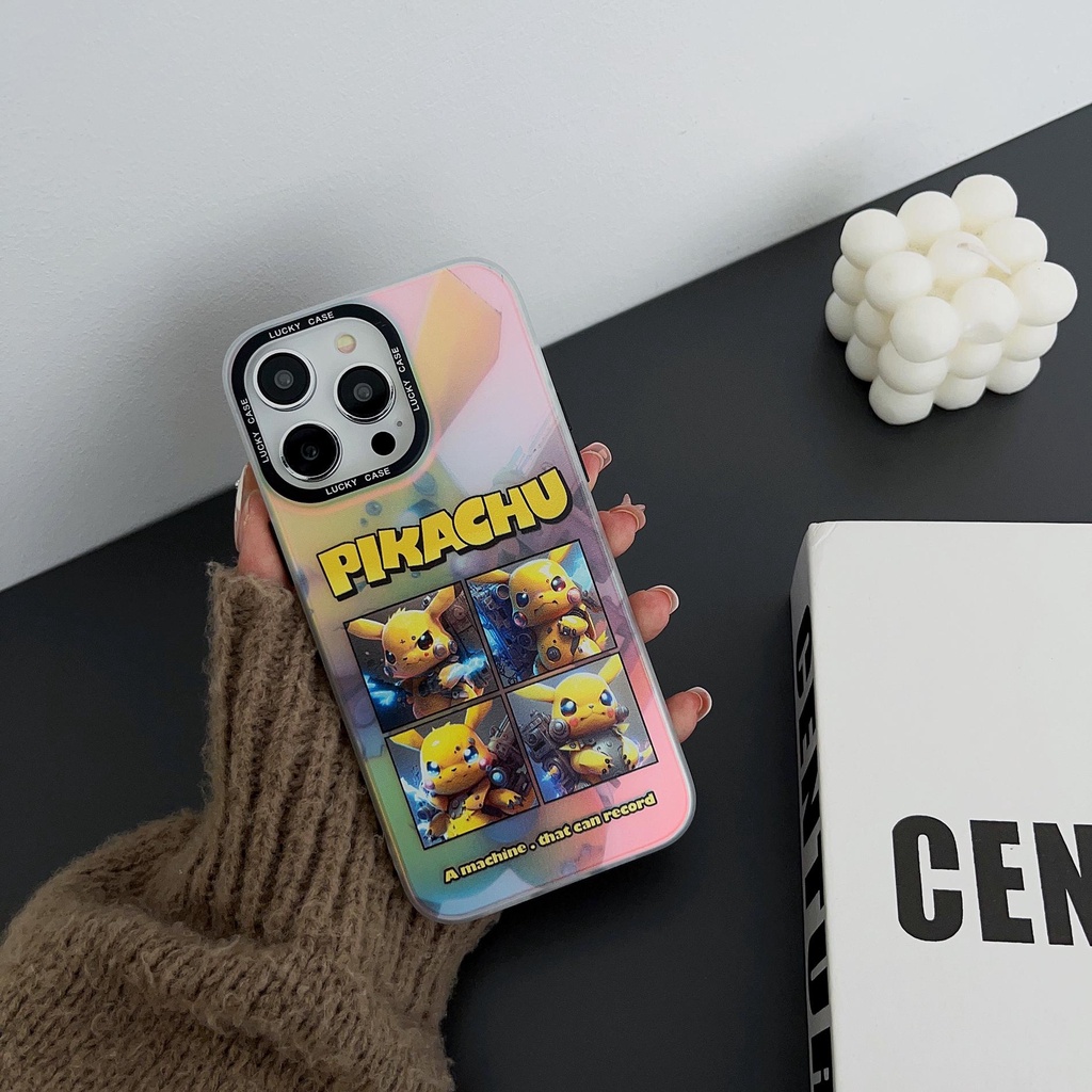 Ốp Điện Thoại Tpu Dẻo Màu Laser Họa Tiết Hoạt Hình Dễ Thương Chống Sốc Cho iPhone 14 13 12 11 PRO MAX