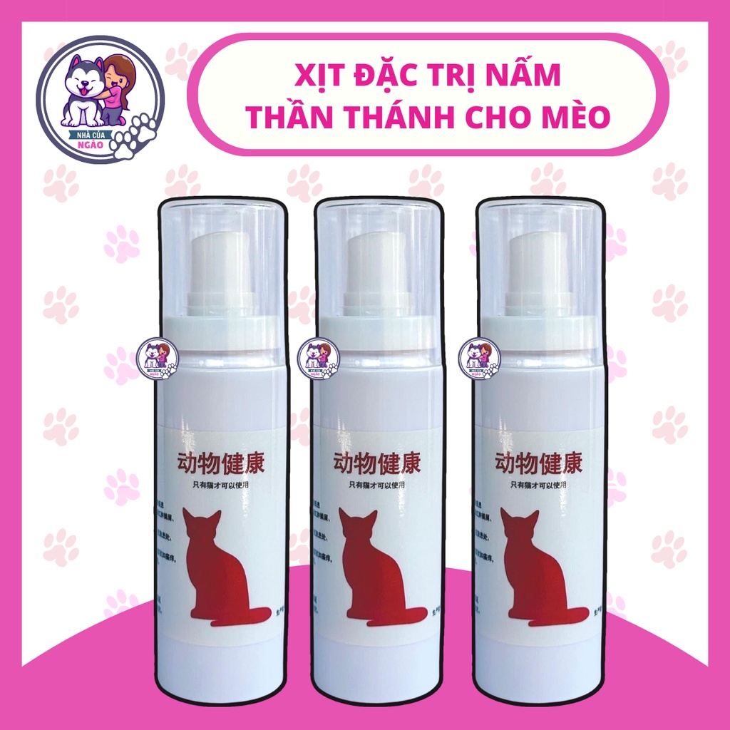 Xịt nấm thần thánh cho mèo ( 60ml) - Hiệu quả cao - Bảo vệ sức khỏe thú cưng
