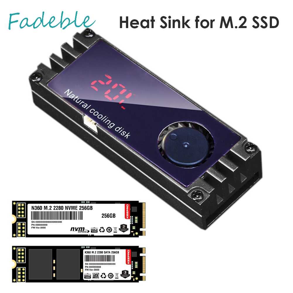 Quạt TảN NhiệT M.2 SSD VớI MàN HìNh HiểN Thị Kỹ ThuậT Số