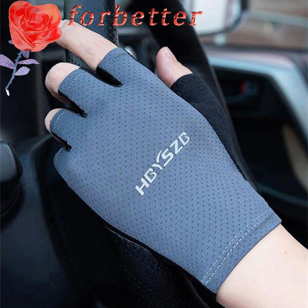 Găng Tay Hở Ngón Bằng Silicone Chống Nắng Chống Gió Có Thể Chạm Màn Hình Cảm Ứng Cho Nam Nữ