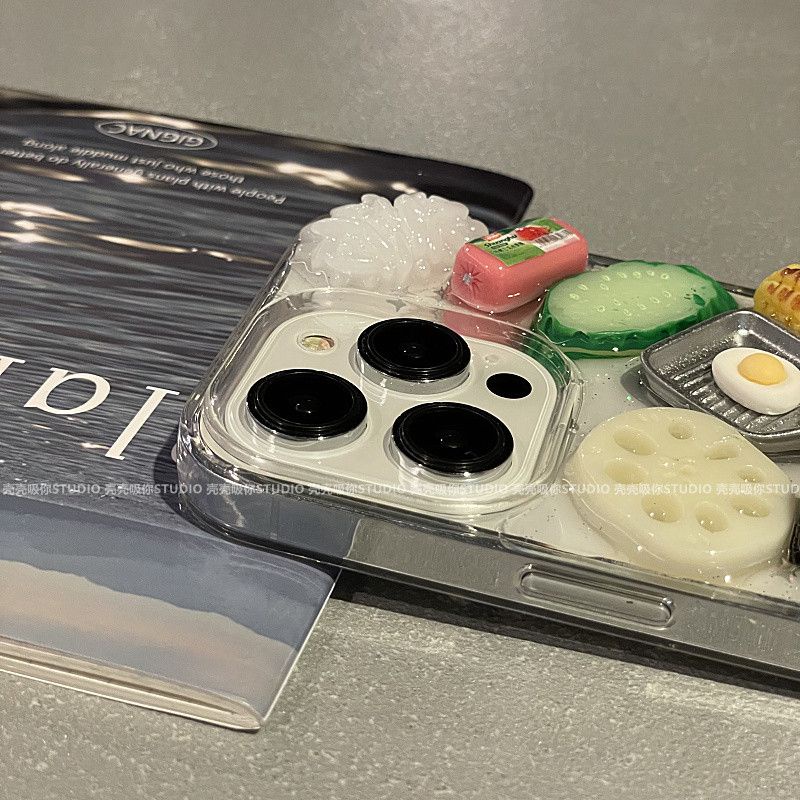 Ốp Điện Thoại Chống Rơi Hình Thức Ăn Ba Chiều Cho Apple 14promax Iphone13 11 14pro 13pro 14