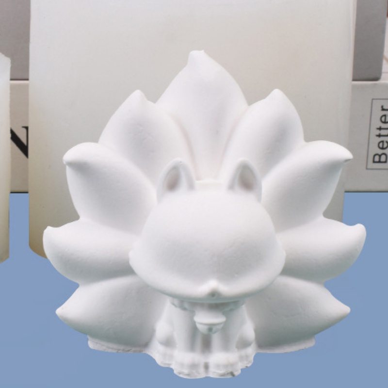 Khuôn Silicone Tạo Hình Cáo Chín Cánh Cỡ Lớn Trang Trí Bánh