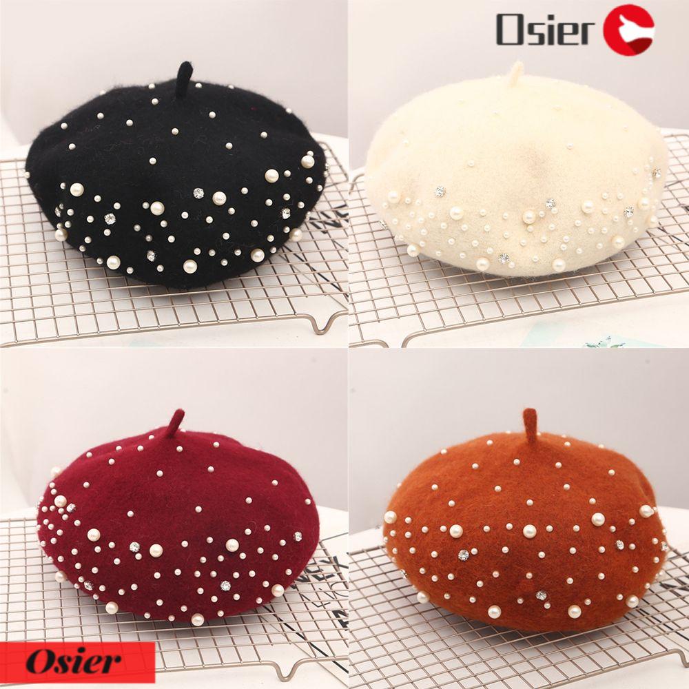 Mũ Beret Len Dáng Phẳng Thời Trang 1 Cái Cho Nữ