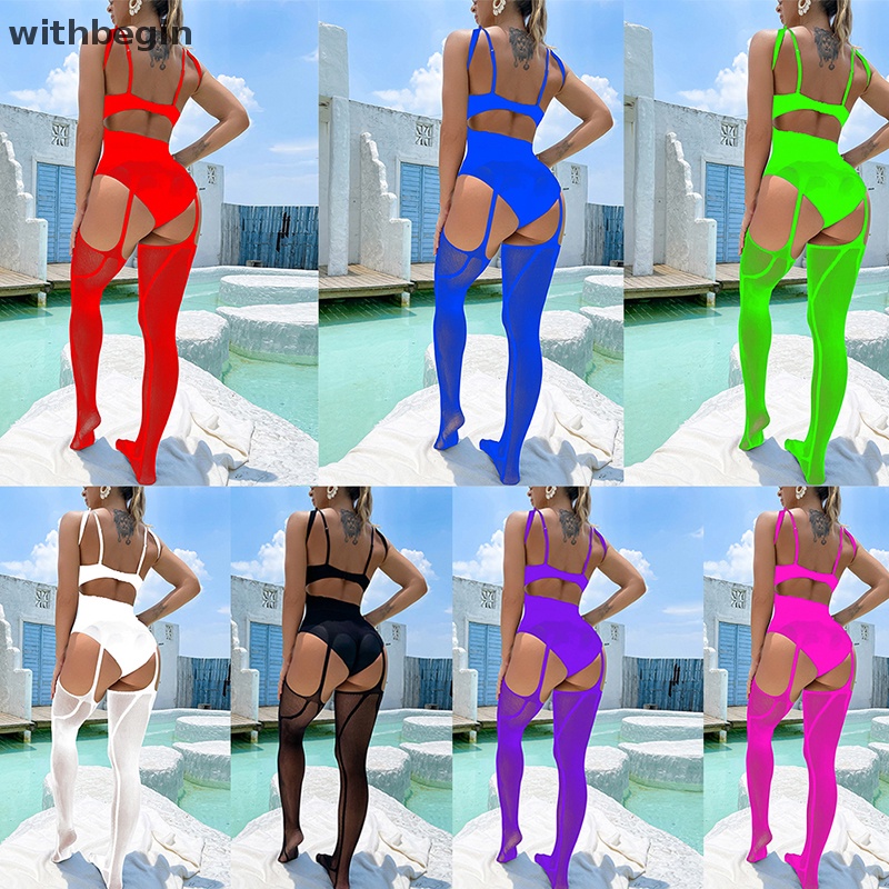 Bộ Áo Liền Quần Trong Suốt Một Mảnh Lưới Cá Tính Cho Nữ