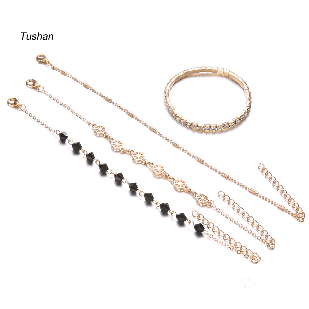 Bộ 4 Vòng Tay Nhiều Lớp Thời Trang Cho Nữ