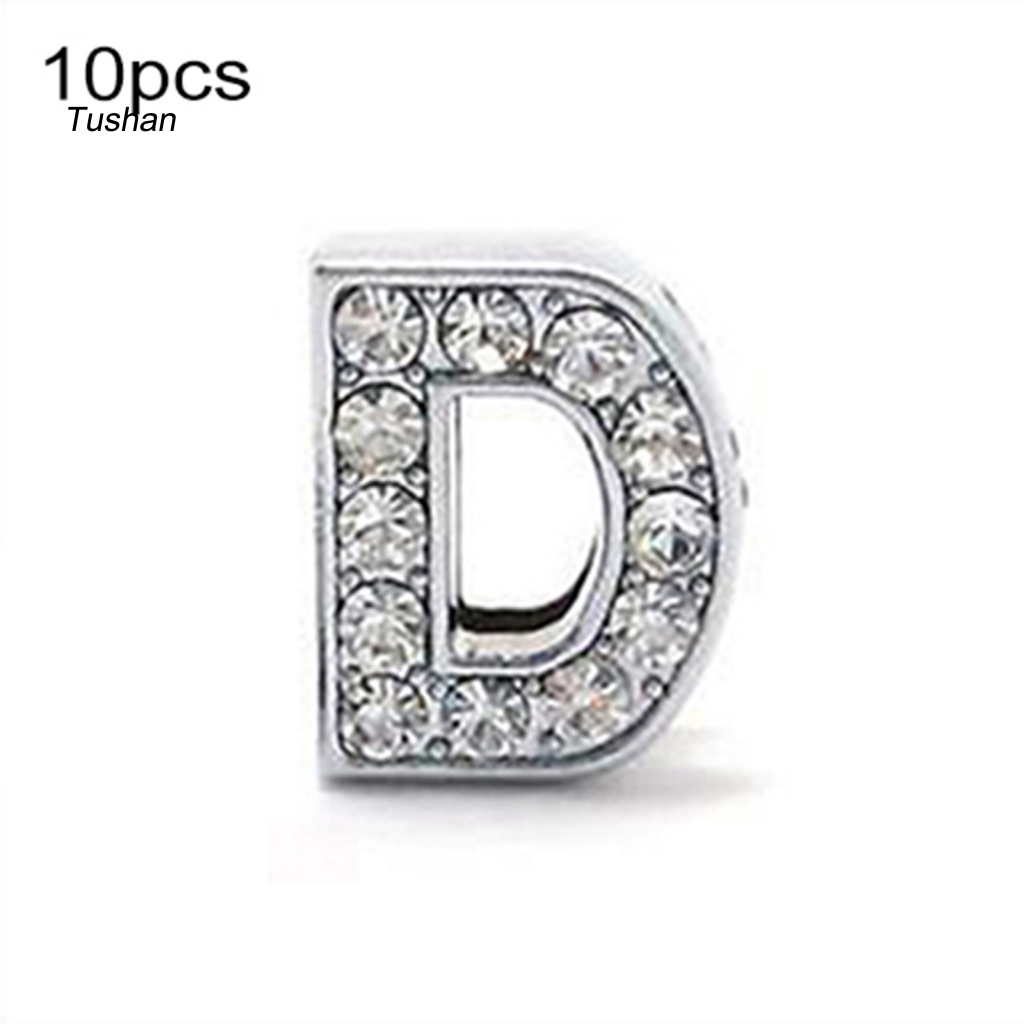 Set 10 Hạt Đá 8mm In Chữ Cái A-Z Dùng Để Làm Vòng Tay Da DIY