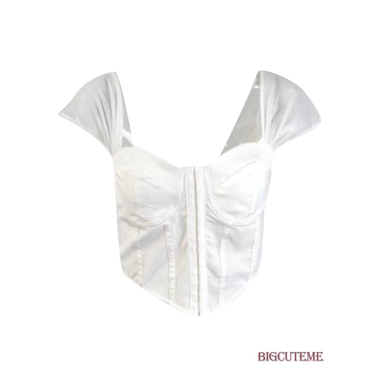 Áo Thun Croptop Tay Ngắn Dáng Ôm Màu Trơn Thời Trang Mùa Hè Xinh Xắn Cho Nữ