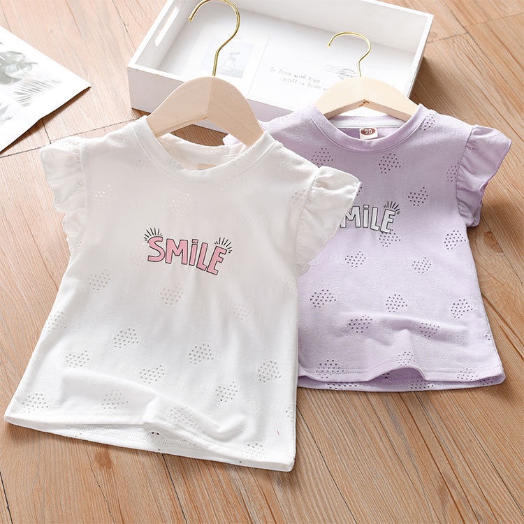 Áo Thun Cotton Tay Ngắn Phong Cách Mới 2023 Cho Bé Gái