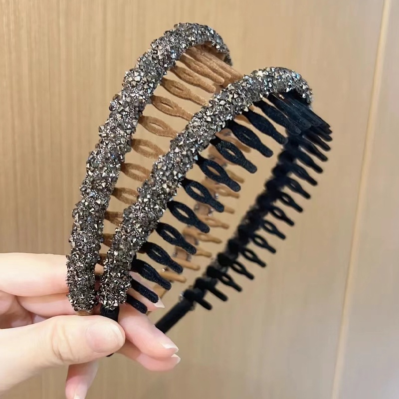 Băng Đô Nhung Đính Kim Cương Giả Kiểu Hàn Quốc Tiện Dụng Rửa Mặt