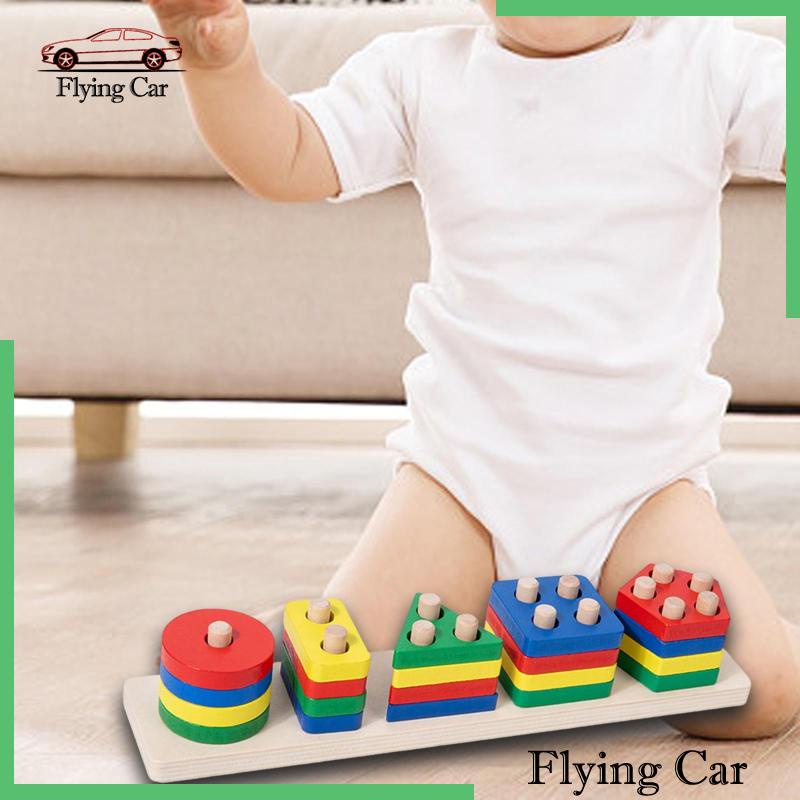 Đồ Chơi Khối Gỗ Phân Loại Nhiều Màu Sắc Dành Cho Trẻ Mẫu Giáo [Lzdjfmy2]