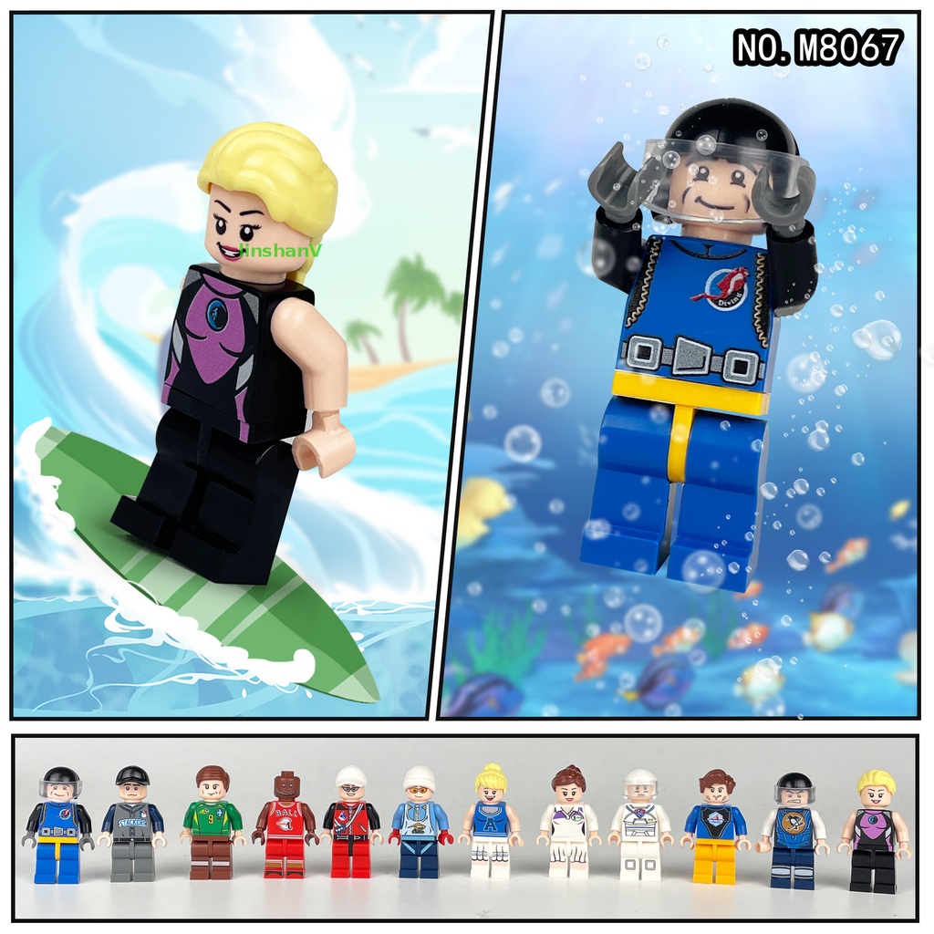 Bộ 12 Thẻ Hình Nhân Vật Thể Thao Nhỏ Cho Bé Trai