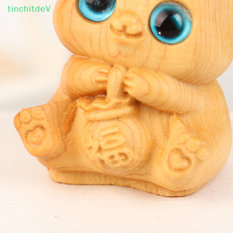 [TinchitdeV] Mặt Trang Trí Xe Hơi / Túi Xách Mini Khắc Hình Thỏ Tifu Bằng Gỗ Dễ Thương Làm Quà Tặng Cho Bé [Mới]