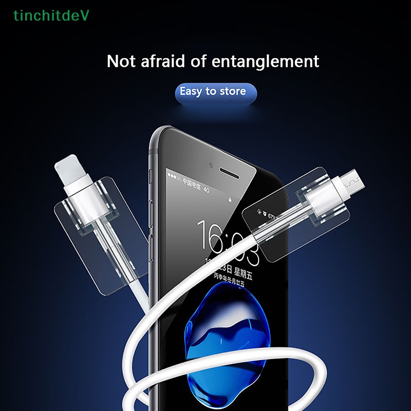 1 Kẹp Bảo Vệ Dây Cáp Dữ Liệu Bằng Silicone Mềm Trong Suốt