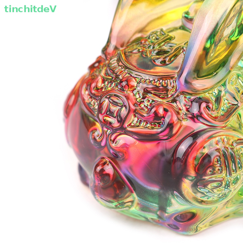 [TinchitdeV] Tượng Thỏ Con Bằng Thủy Tinh Pha Lê Dễ Thương Trang Trí Sinh Nhật [Mới]