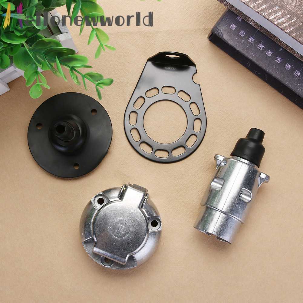 Bộ Đầu Nối 7 Cổng RV Bằng Kim Loại + Ổ Cắm