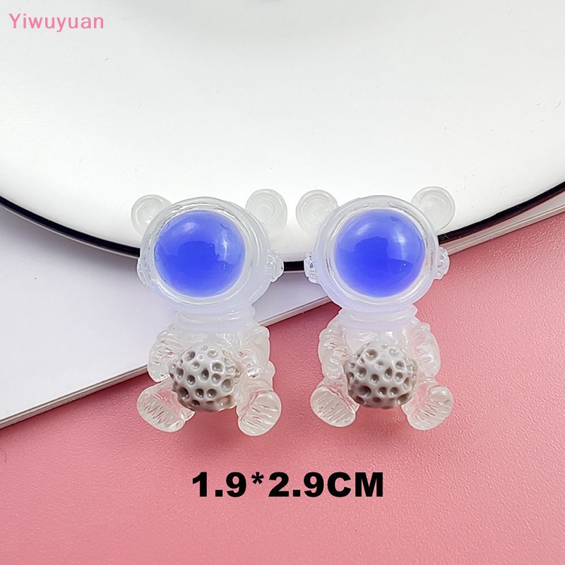 < Yiwuyuan > Set 10 Đồ Chơi Slime Trong Suốt Màu Xanh Dương Phát Sáng Hình Phi Hành Gia Đáng Yêu