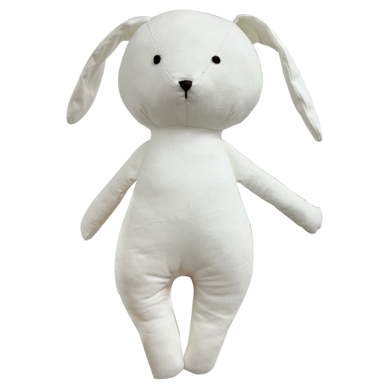 Đồ chơi nhồi bông Hình Gấu / Thỏ Bằng Cotton Mềm Mại Dễ Thương Giặt Được Cho Bé Sơ Sinh