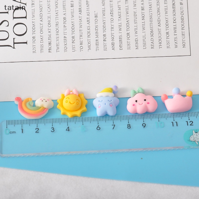 Miếng Dán Hình Đám Mây Mưa Hoạt Hình Dễ Thương Bằng Nhựa Resin Diy