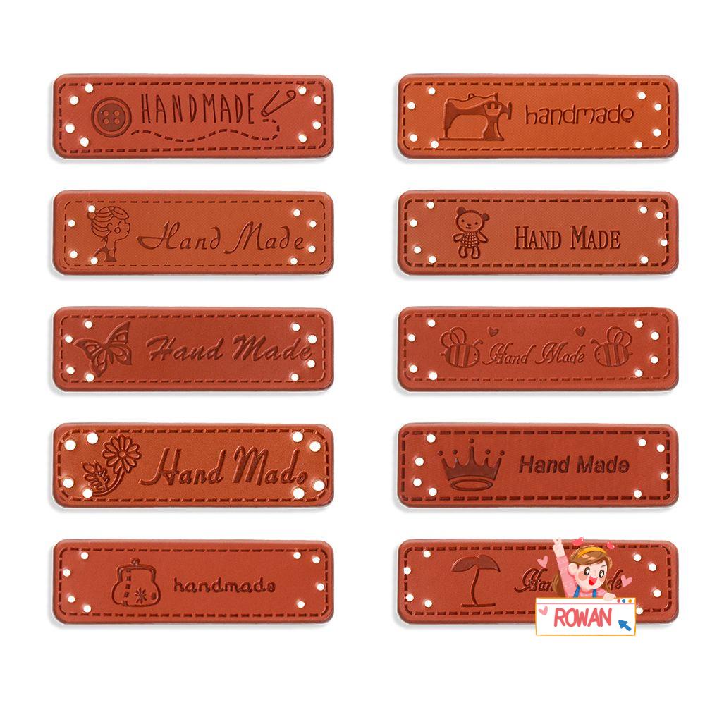 Set 10 Thẻ Da PU May Vá Thủ Công DIY