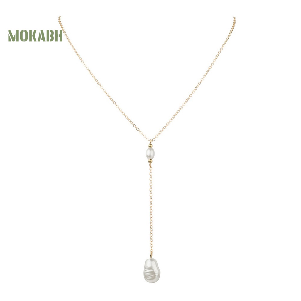 Vòng cổ Ngọc Trai Nhân Tạo Dáng Dài Dễ Điều Chỉnh Thời Trang Cho Nữ