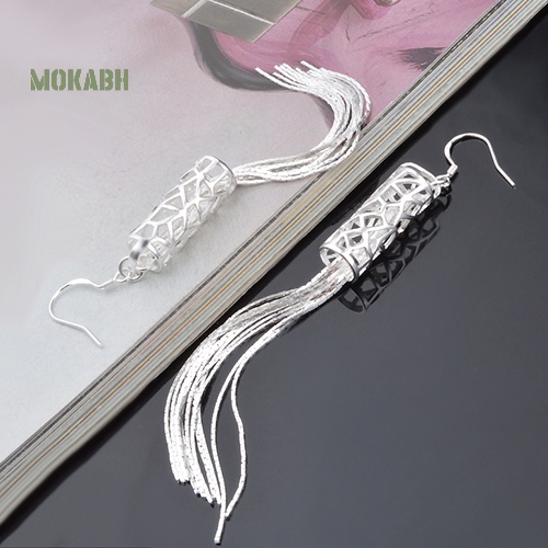 Bông Tai DạNg DàI Tua Rua Mạ BạC ThờI Trang