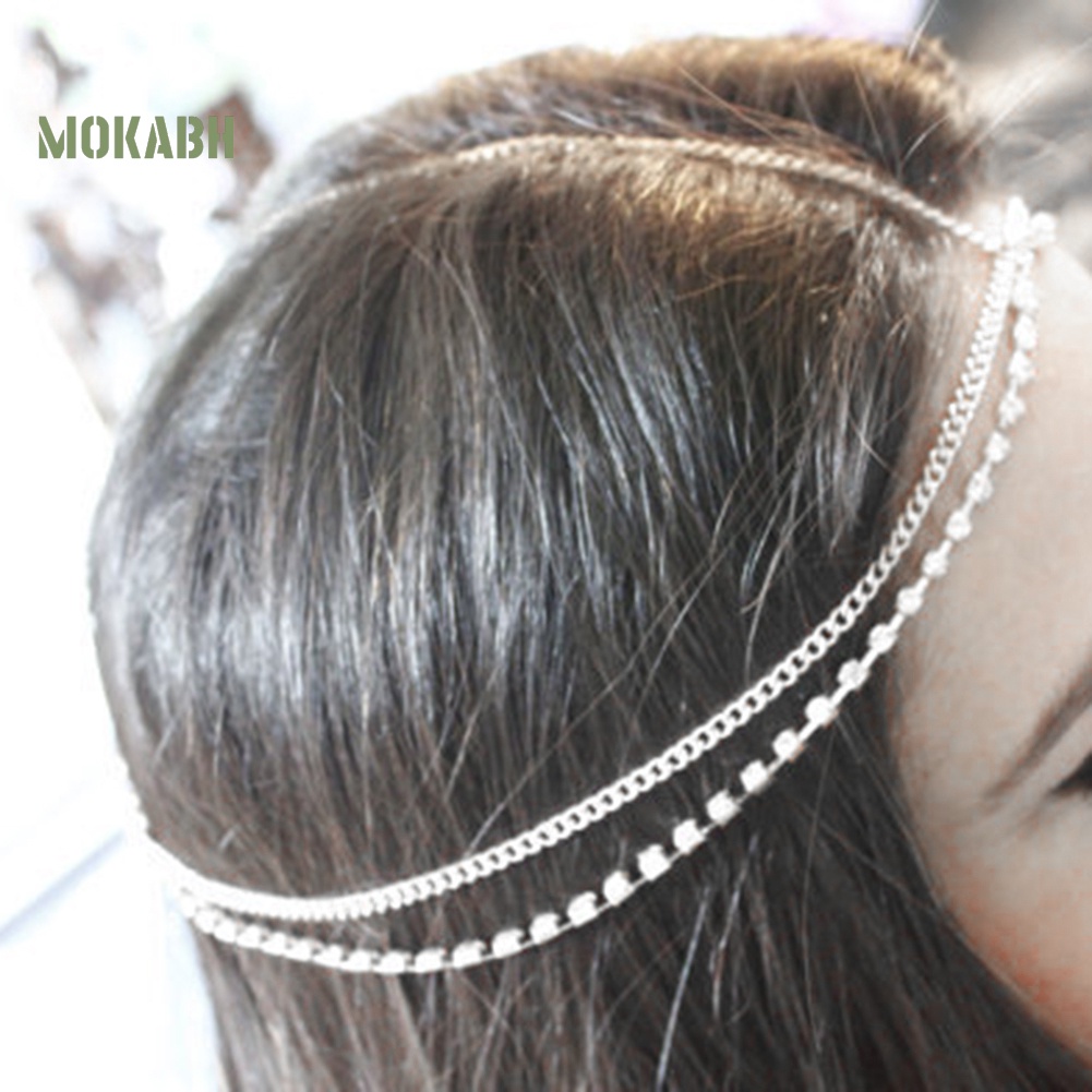 Cài Tóc Chuỗi Hạt Nhiều Lớp Phong Cách Bohemian Thời Trang Cho Nữ