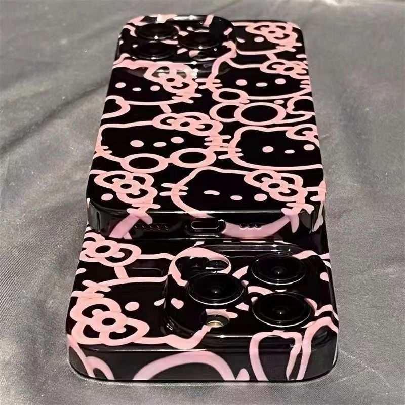 🔥Ốp Điện Thoại Họa Tiết Mèo Hello Kitty Màu Hồng Dễ Thương Dành Cho Apple Iphone 1112I 13 Pro Max 14 Pro
