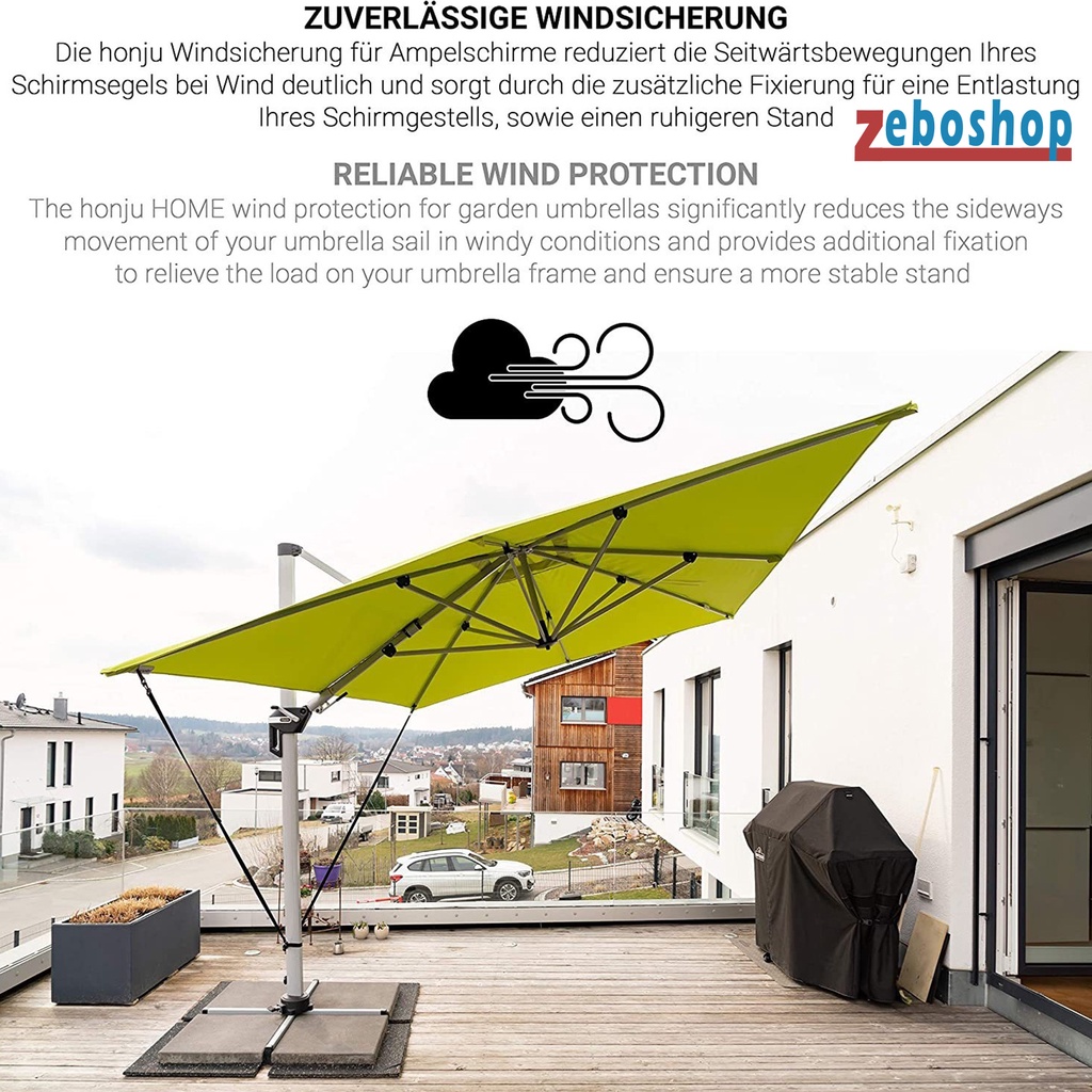 1 Bộ Dây Đai Cố Định Parasol Cố Định Gọn Nhẹ Chịu Được Mài Mòn Thông Dụng Dễ Lắp Đặt