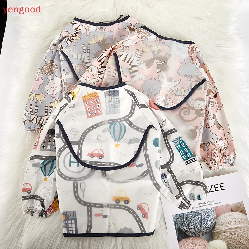 Yếm Ăn Tay Dài Chống Thấm Nước Tiện Dụng Cho Bé