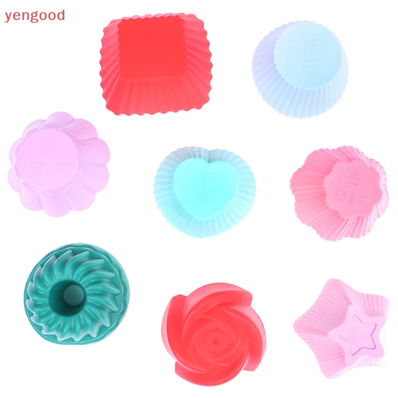 Bộ 4 Khuôn Silicone Làm Bánh Nhiều Hình Dạng Không Dễ Vệ Sinh Tái Sử Dụng Tiện Lợi