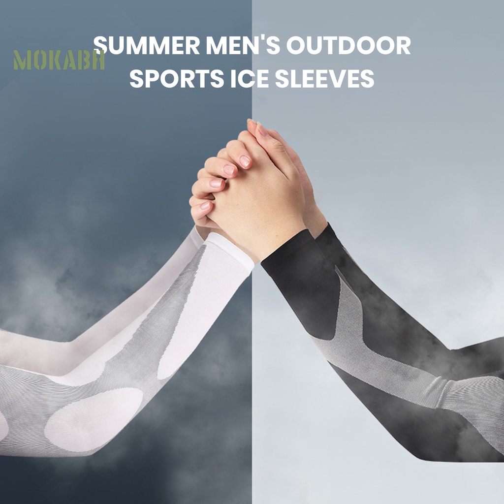 1 Cặp Găng Tay Thể Thao Bằng Vải Lụa Lạnh Mỏng Độ Co Giãn Cao Nhiều Màu Sắc