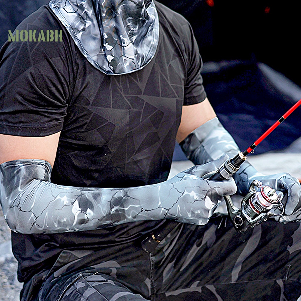 1 Đôi Găng Tay Chống Nắng Độ Co Giãn Cao Chống Trượt Có Thể Chạm Màn Hình Cảm Ứng