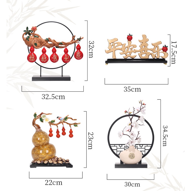 Tượng Hươu Thủ Công Để Bàn Trang Trí Phòng Khách Phong Cách Trung Hoa Hiện Đại Mới