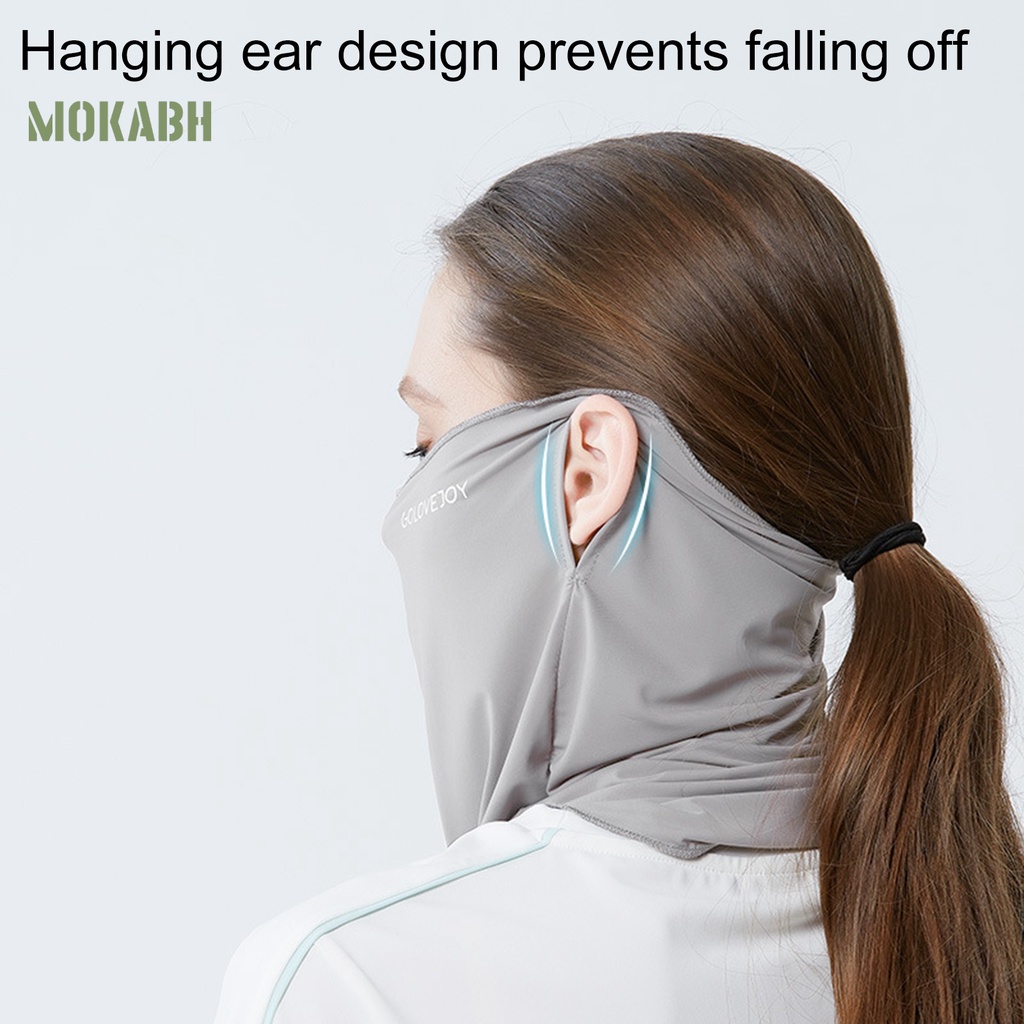 [Mok] Mạng Che Mặt Màu Trơn Cảm Giác Lạnh Tuyệt Vời Dùng Khi Lái Xe Ngoài Trời