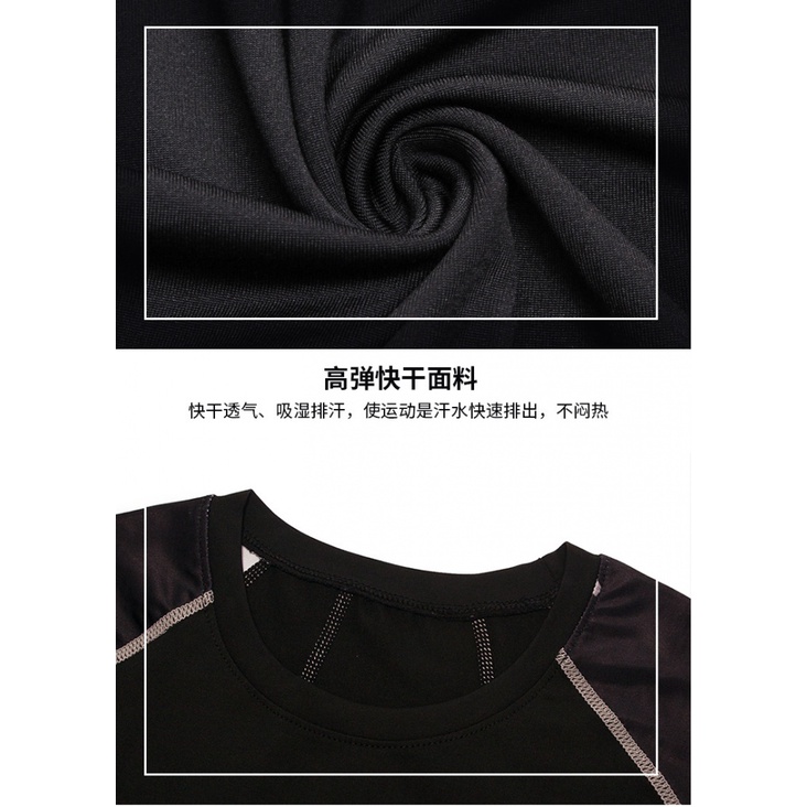 Bộ Đồ Bơi 2 Mảnh Áo Tay Dài + Quần Dài Nhanh Khô Phong Cách Thể Thao Thời Trang Cho Nam QYD3