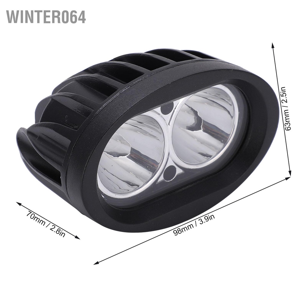 Winter064 4in 20W Đèn LED 2 Đầu Lái Sương Mù Cho Xe Ô Tô Tải ATV Thuyền Máy Đen