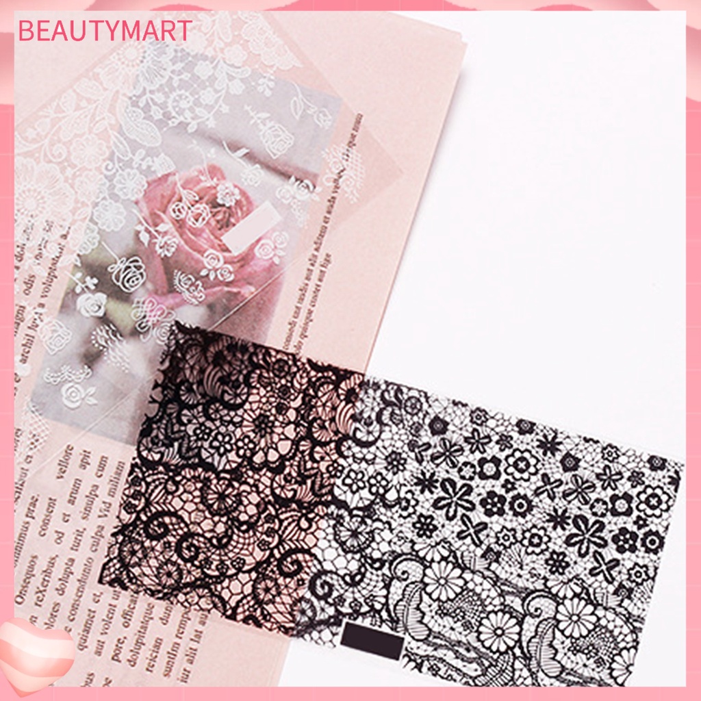 Miếng Dán Móng Tay Tự Dính Họa Tiết Ren 2D DIY