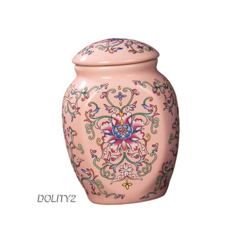 [Dolity2] Lọ Gốm Đựng Trà / Gừng Có Nắp Đậy Sắp Xếp Gọn Gàng Cho Phòng Kh