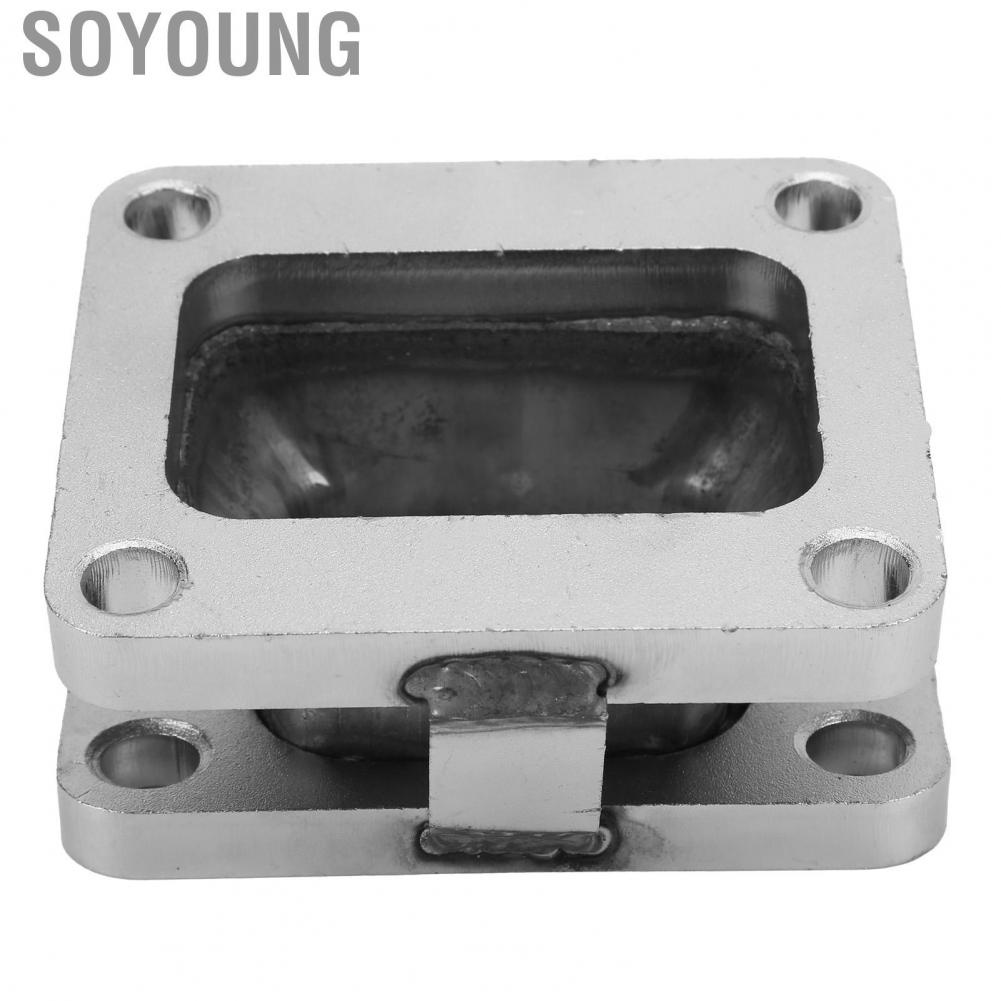Soyoung Turbo Manifold Flange  Practical T3 To T4 Adapter Stainless Steel for Car