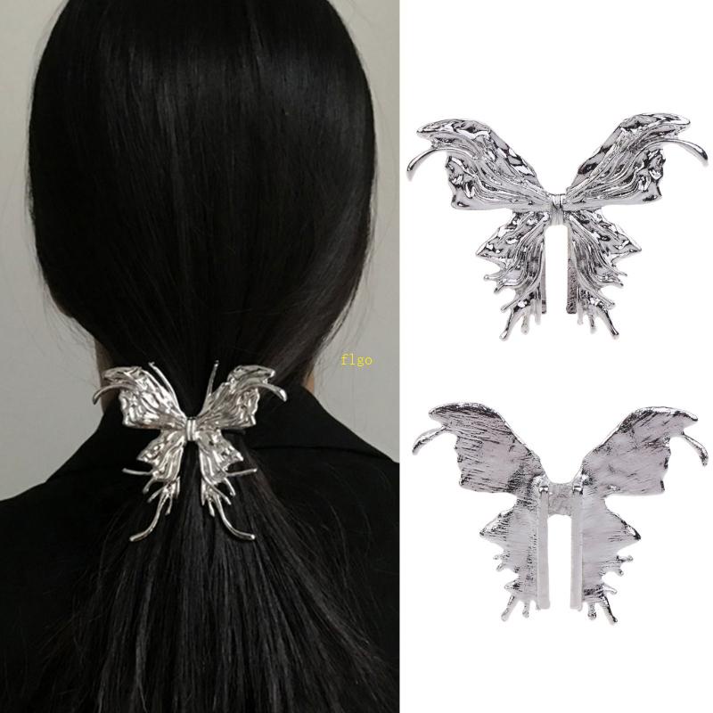 Kẹp Tóc Kim Loại Dạng Lỏng Hình Bướm Thời Trang