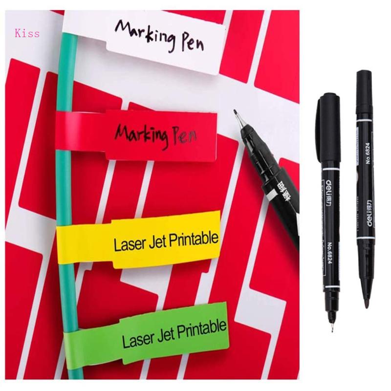 Bộ 16 Tờ 480P Nhãn Dán Dây Cáp Nhiều Màu Chống Nước Chống Rách Tiện Dụng