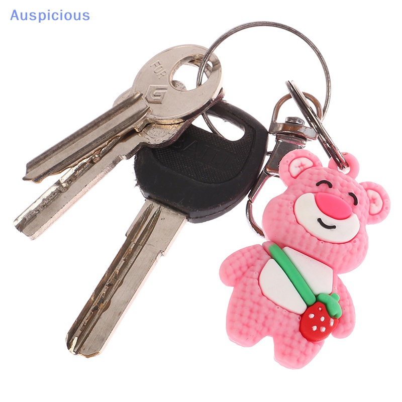 1 Móc Khóa Hình Gấu Hoạt Hình / Dâu Tây DIY Để Bàn Trang Trí