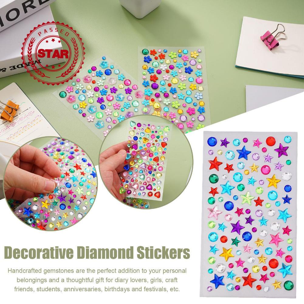 Sticker Đá Quý 3D Tự Dính Dùng Trang Trí Cho Trẻ Nhỏ J8V6