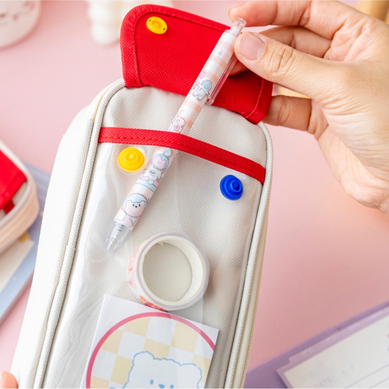 Túi Đựng Bút Trong Suốt Đa Năng Sức Chứa Lớn Dễ Thương