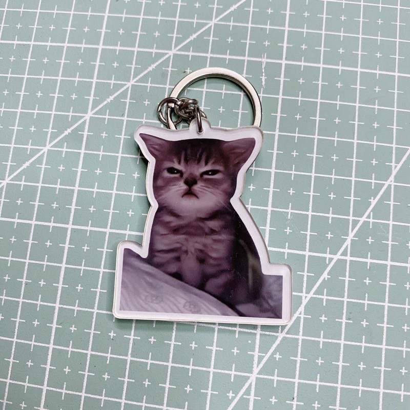 Móc khoá mica mèo meme cute đáng yêu