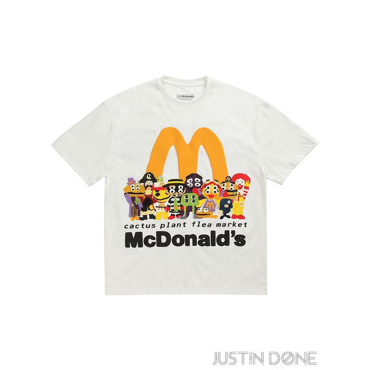 Hàng Có Sẵn Áo Thun Ba Phần Tay Ngắn In Hình Mặt Cười Phong Cách Mới Cho Nam Nữ CPFM.XYZ Mcdonald 'S Travis Scott