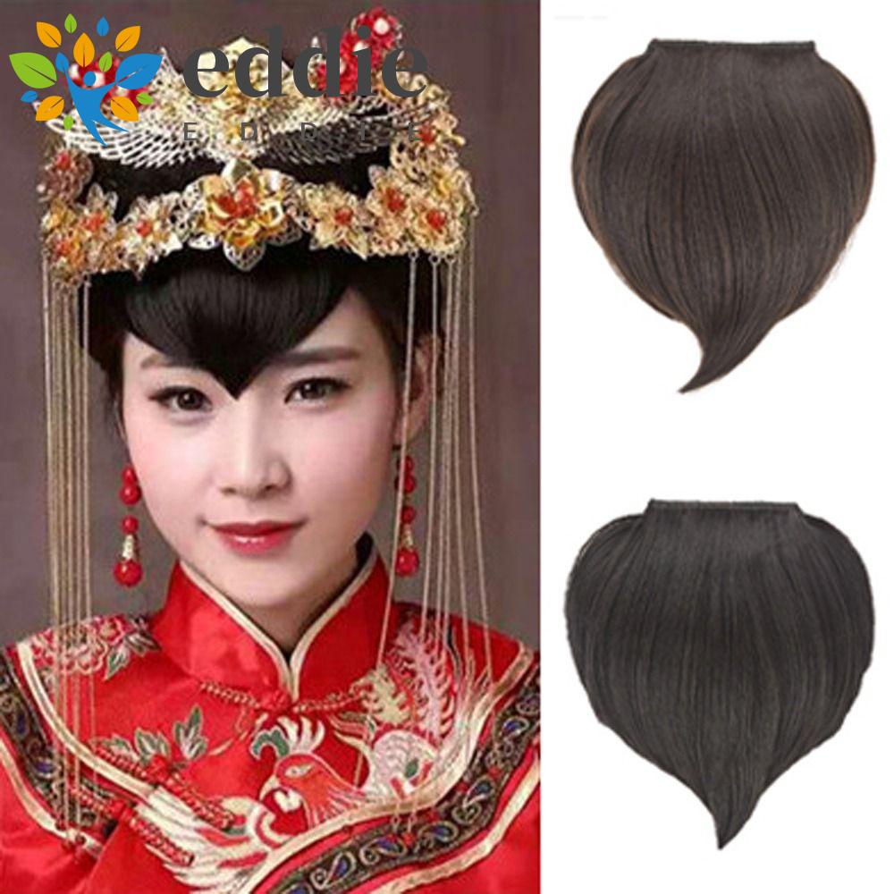 Phụ Kiện Tóc Mái Bằng Sợi Tổng Hợp Màu Nâu 26EDIE Phong Cách Trung Hoa Cổ Điển Cho Nữ