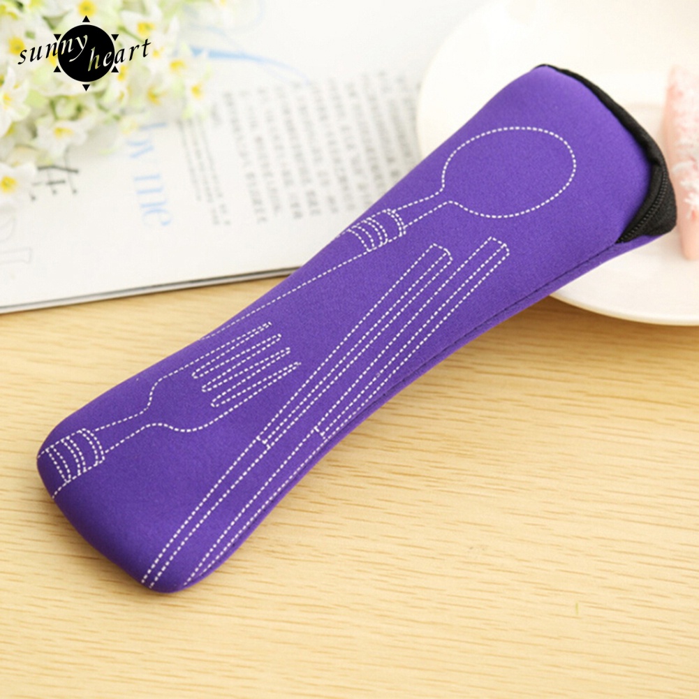 Set 3 Món Muỗng Nĩa Đũa Bằng Thép Không Gỉ Tiện Dụng Mang Theo Du Lịch