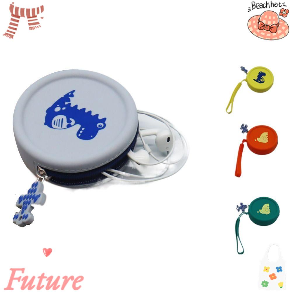 Túi Đựng Mỹ Phẩm Hình Tròn In Họa Tiết Xinh Xắn Tiện Dụng